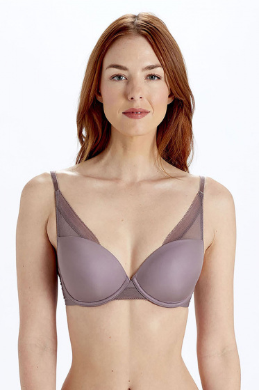 Pretty Polly Naturals High Apex Moulded Bra - Dusk