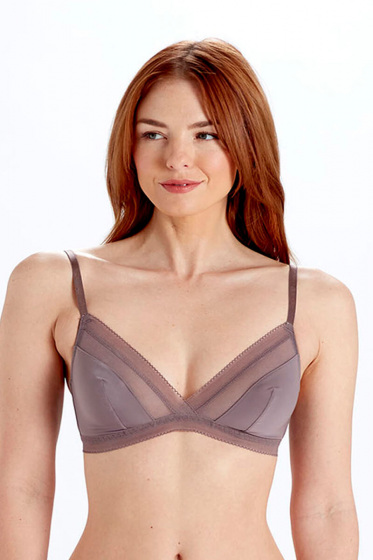 Pretty Polly Naturals Triangle Bra - Dusk