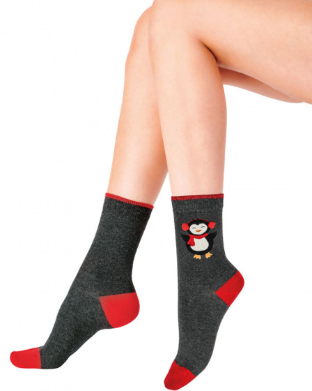 pretty polly Penguin Socks - Grey Mix