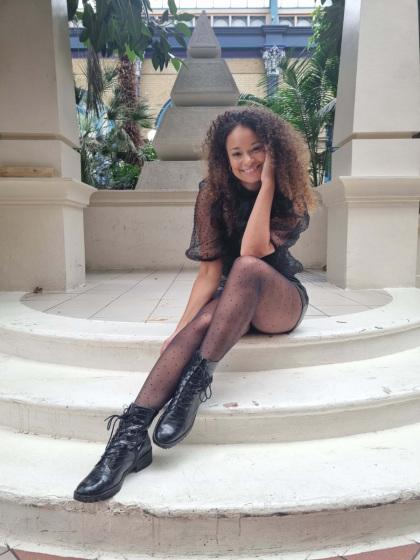 Pretty Polly Pinspot Fashion Tights - Black