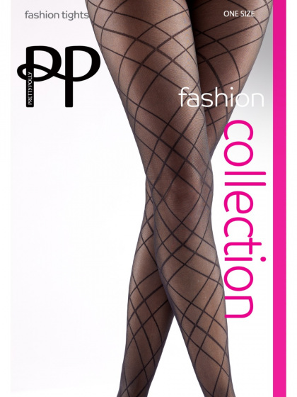 pretty polly Ribbon Pattern Tights - Black