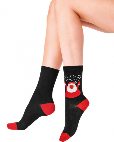 pretty polly Santa Socks - Black Mix