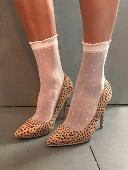 Pretty Polly Sheer Spot Sheer Socks - Pink