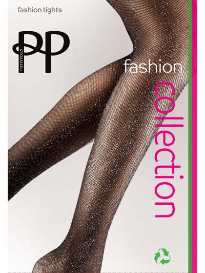 pretty polly Sparkle Tights - Black/Silver