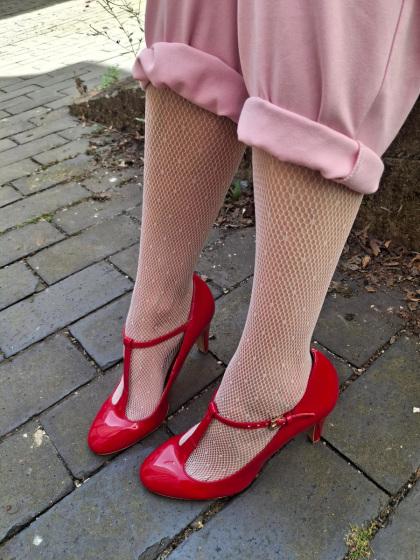 Pretty Polly Spot Net Fashion Tights - Lilac