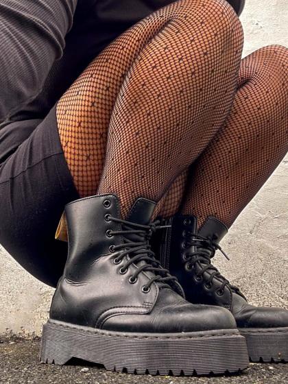 Pretty Polly Spot Net Fashion Tights - Navy