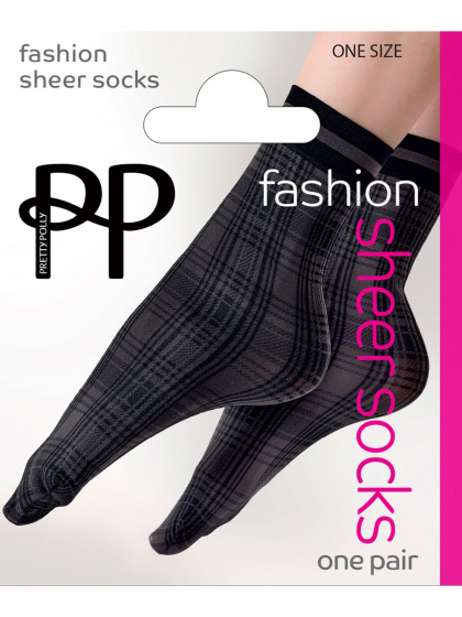 pretty polly Tartan Pattern Sheer Socks - Multi