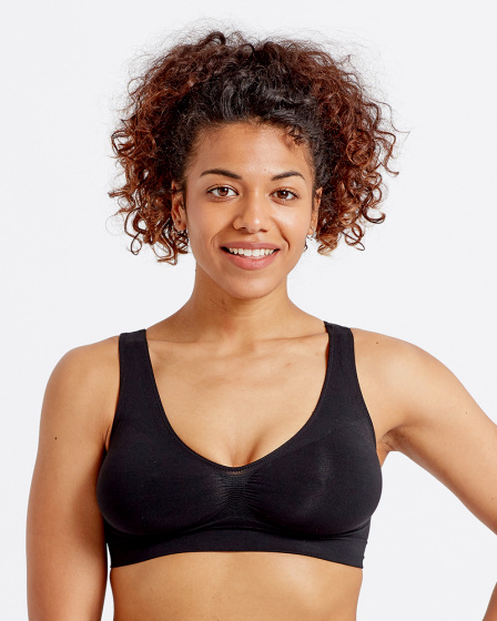pretty polly Seamfree Eco-Wear Soft Comfort Bra - Black
