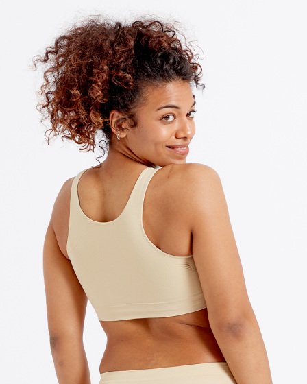 Pretty Polly Seamfree Eco-Wear Soft Comfort Bra - Nude