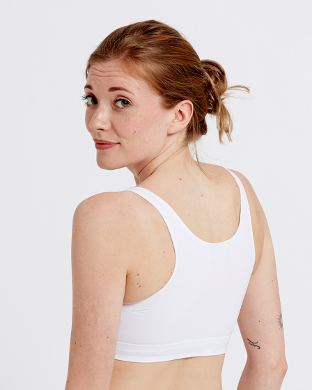 Pretty Polly Seamfree Eco-Wear Soft Comfort Bra - White