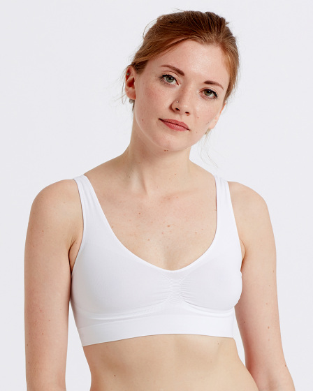 pretty polly Seamfree Eco-Wear Soft Comfort Bra - White