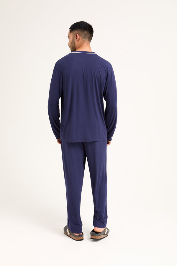 Pretty You Mister You Bamboo Pyjama Set In Midnight