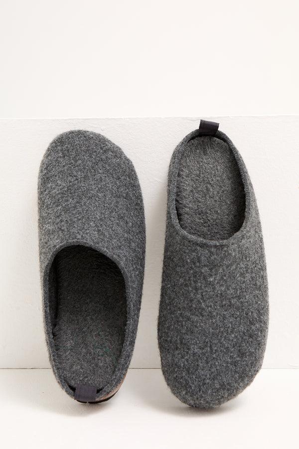 Pretty You Mister You Jamie Mule Slippers In Charcoal