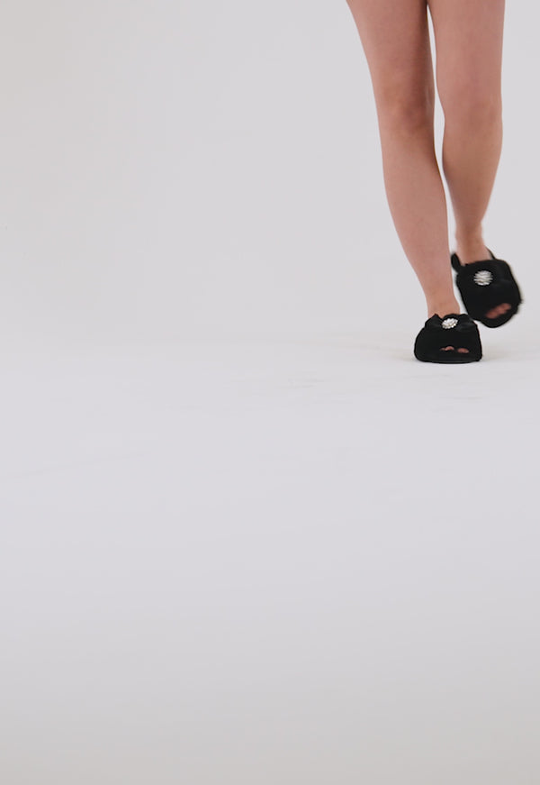 Pretty You Anya Slippers In Black