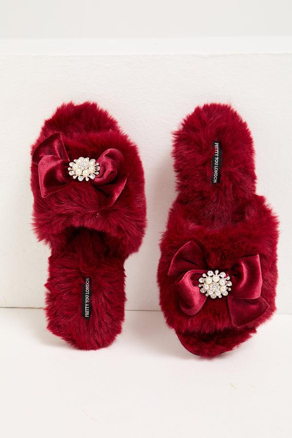 Pretty You Anya Slippers In Red