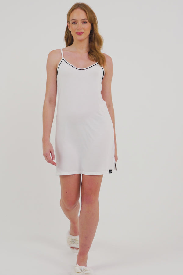 Pretty You Bamboo Chemise Nightdress In Cream