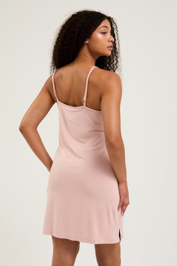 Pretty You Bamboo Chemise Nightdress In Pink