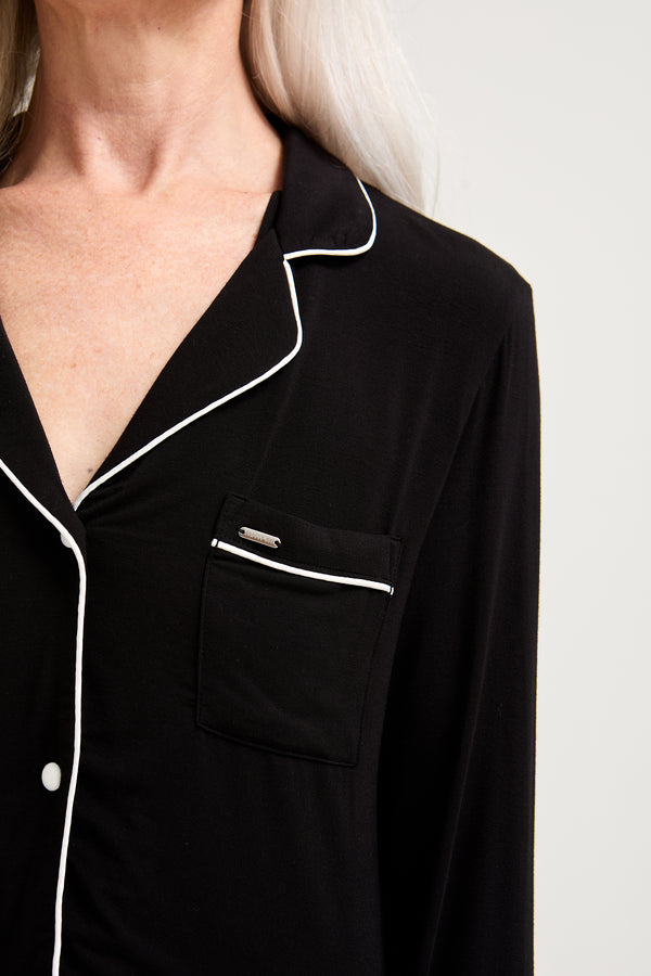 Pretty You Bamboo Nightshirt In Black