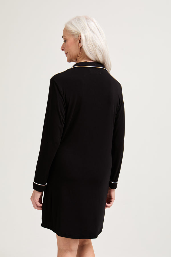 Pretty You Bamboo Nightshirt In Black