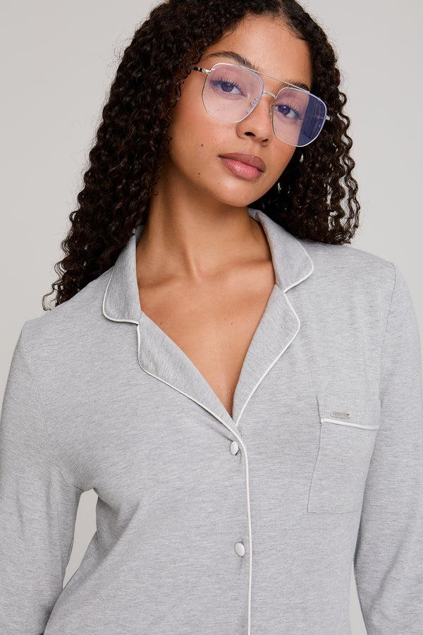 pretty you Bamboo Nightshirt in Gray Marl