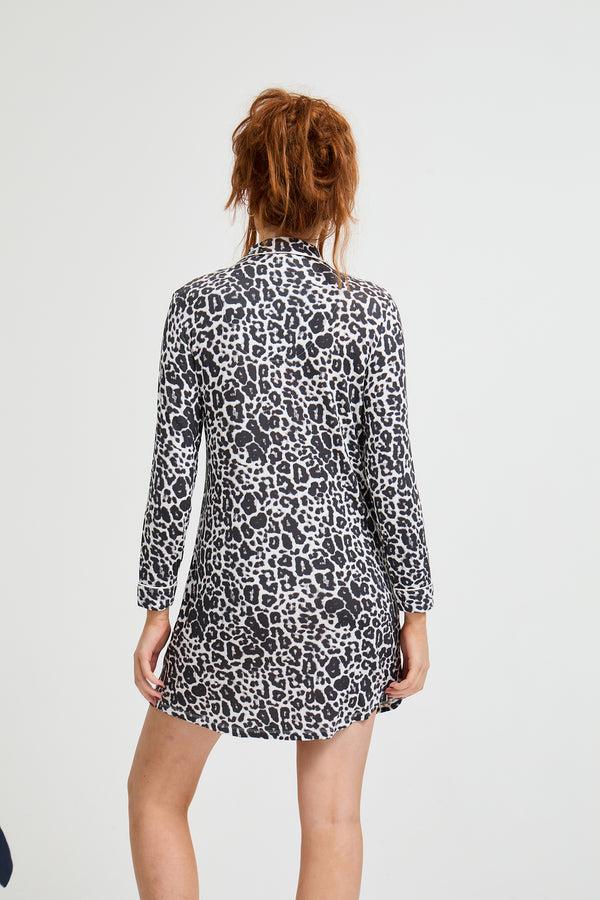 Pretty You Bamboo Nightshirt In Luxe Leopard