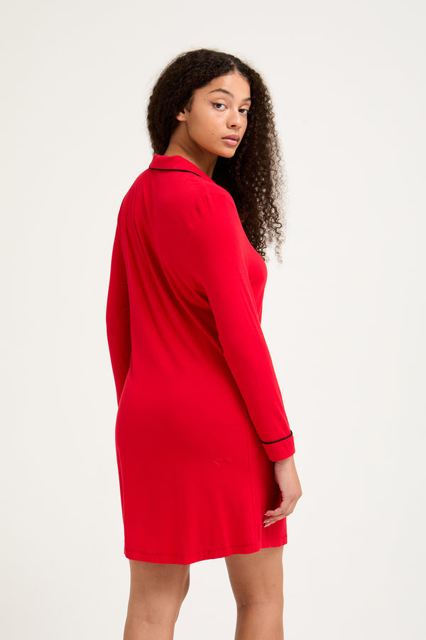 Pretty You Bamboo Nightshirt In Red