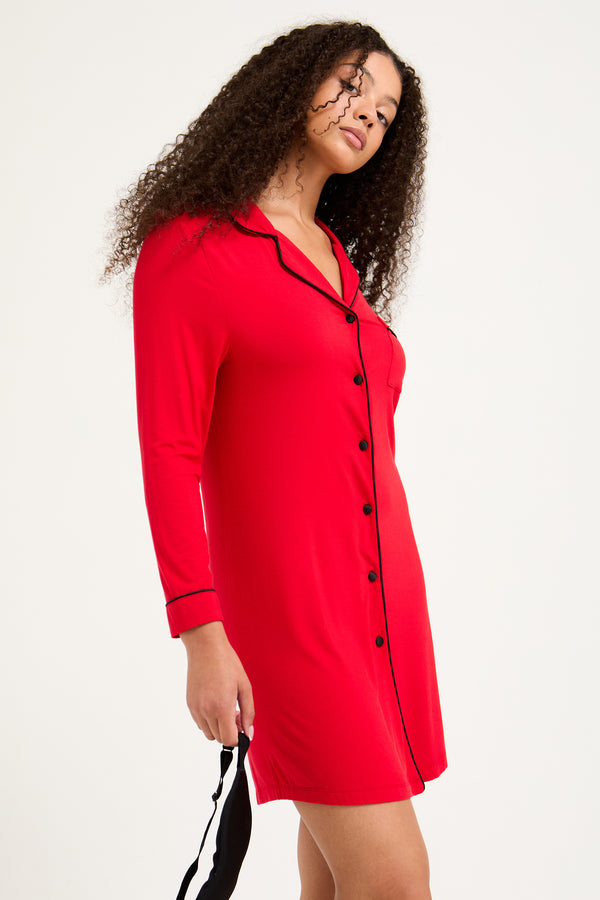 pretty you Bamboo Nightshirt in Red