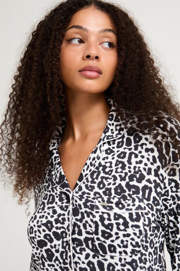Pretty You Bamboo Pajama Set In Luxe Leopard