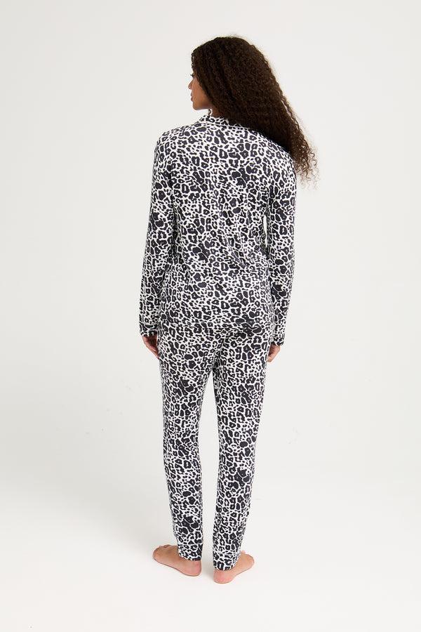 Pretty You Bamboo Pajama Set In Luxe Leopard