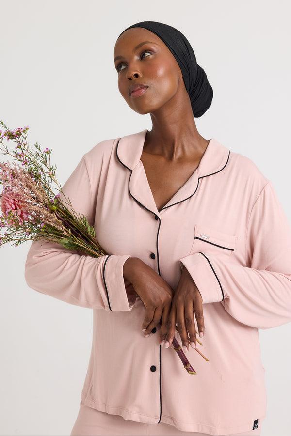 Pretty You Bamboo Pajama Set In Pink