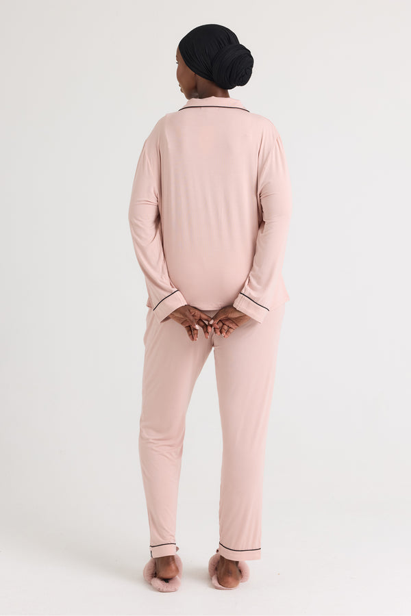Pretty You Bamboo Pajama Set In Pink