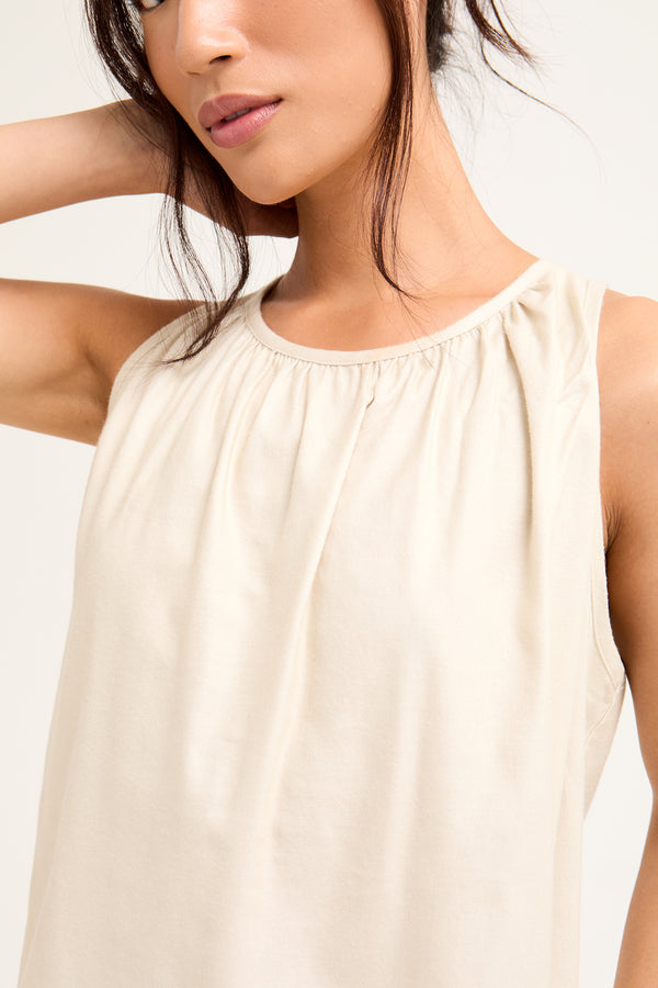 Pretty You Cotton Modal Vest Short Set In Natural