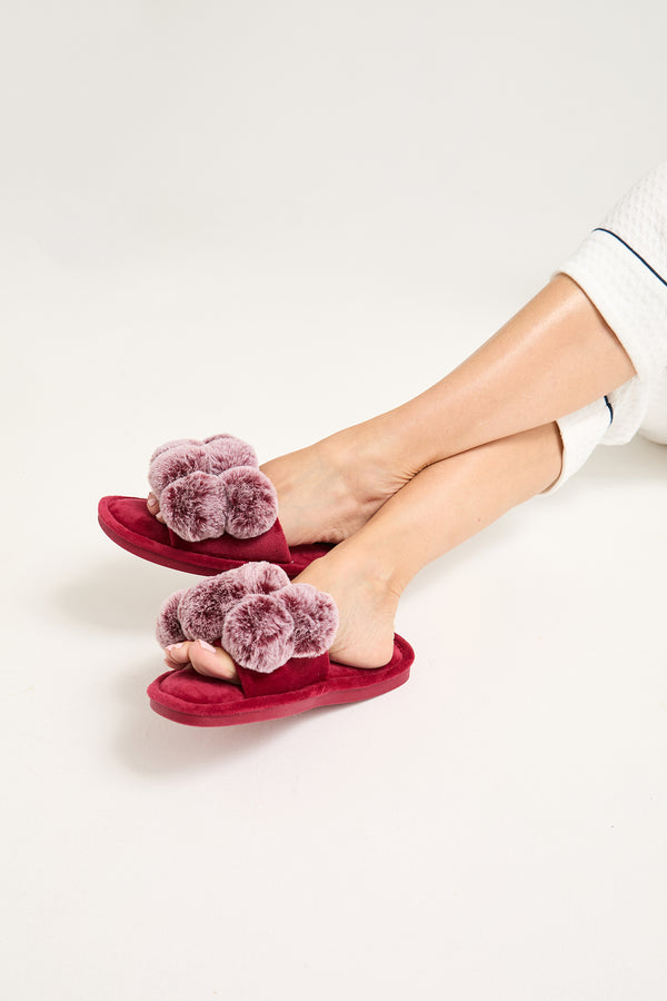 Pretty You Dolly Slippers In Red