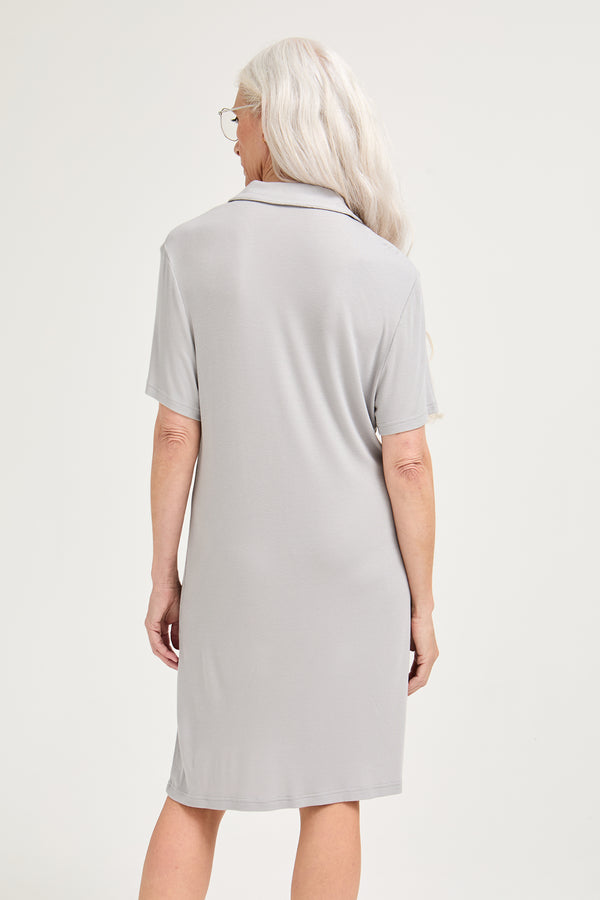 Pretty You EcoVero Ribbed Nightshirt In Grey