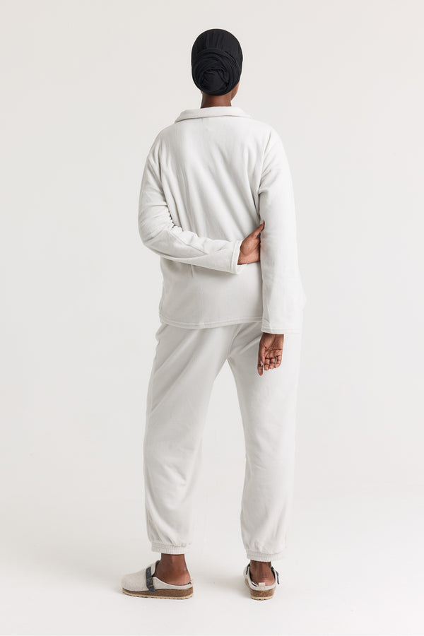 Pretty You Fleece Lounge Set In Stone