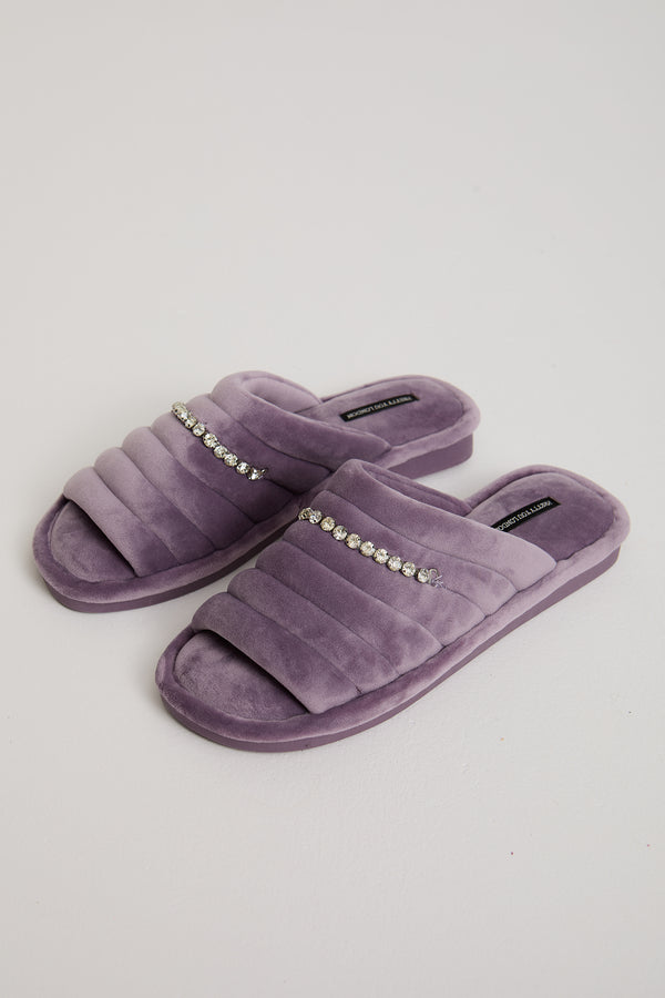 Pretty You Frankie Slippers In Lavender