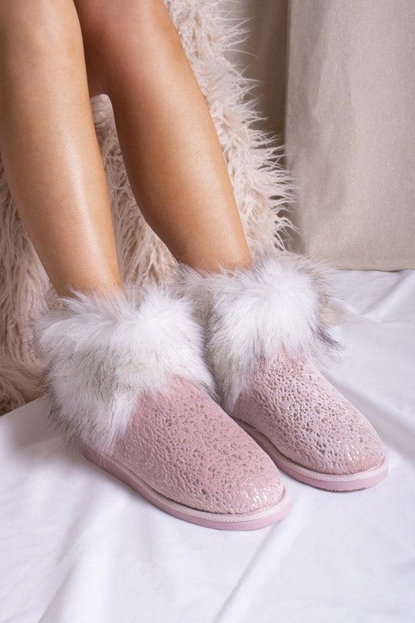 Pretty You Giselle Slippers In Pink
