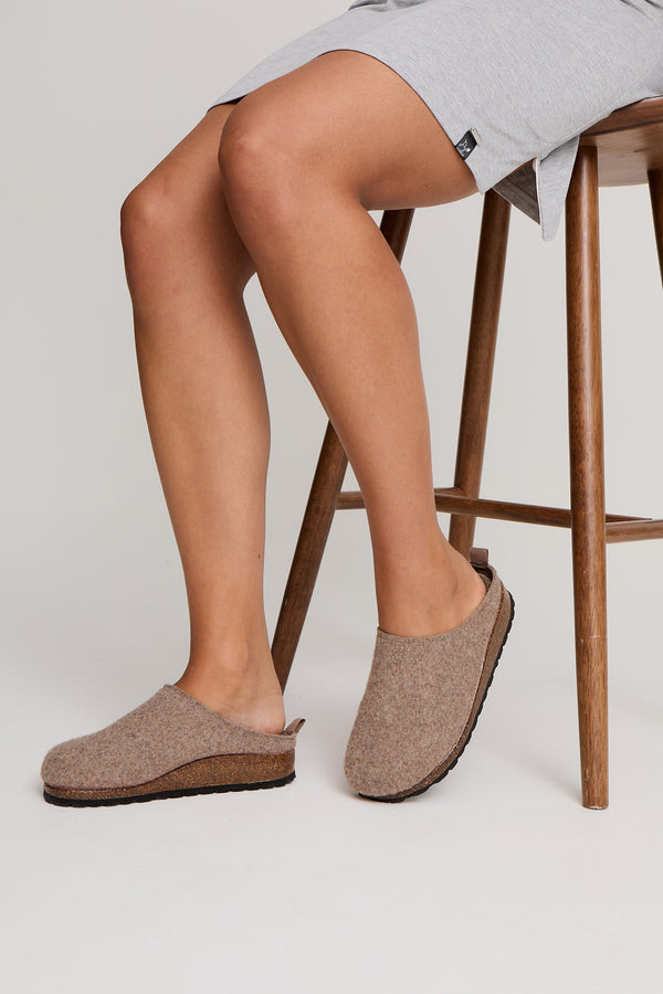 pretty you Jamie Mule Slippers in Mink