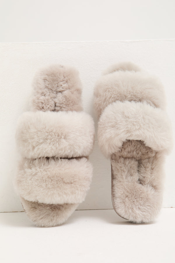 Pretty You Jinx Slippers In Truffle