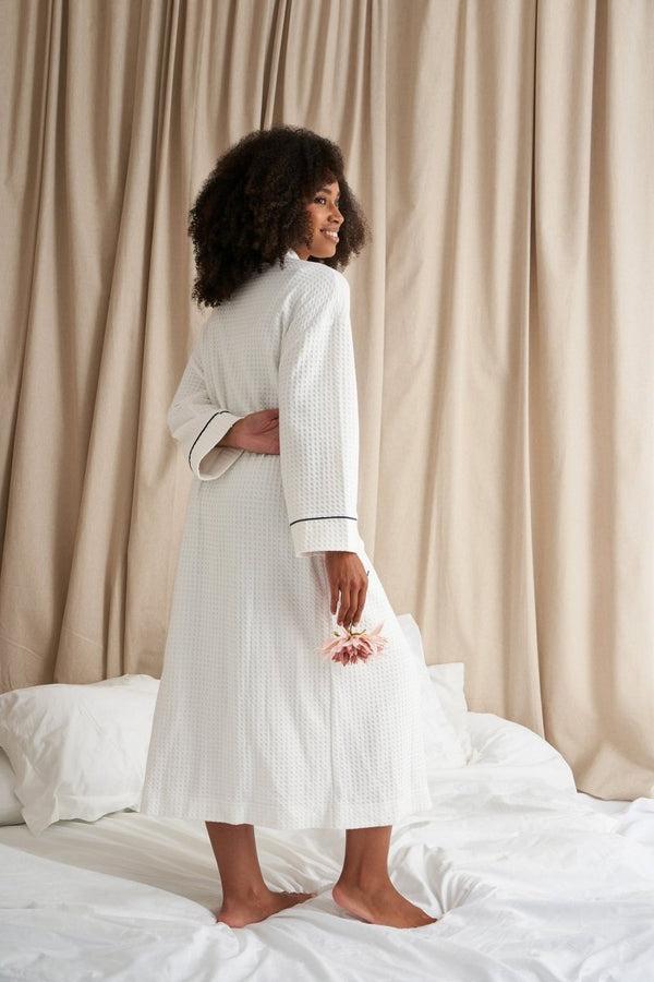 Pretty You Luxury Suite Waffle Robe In White