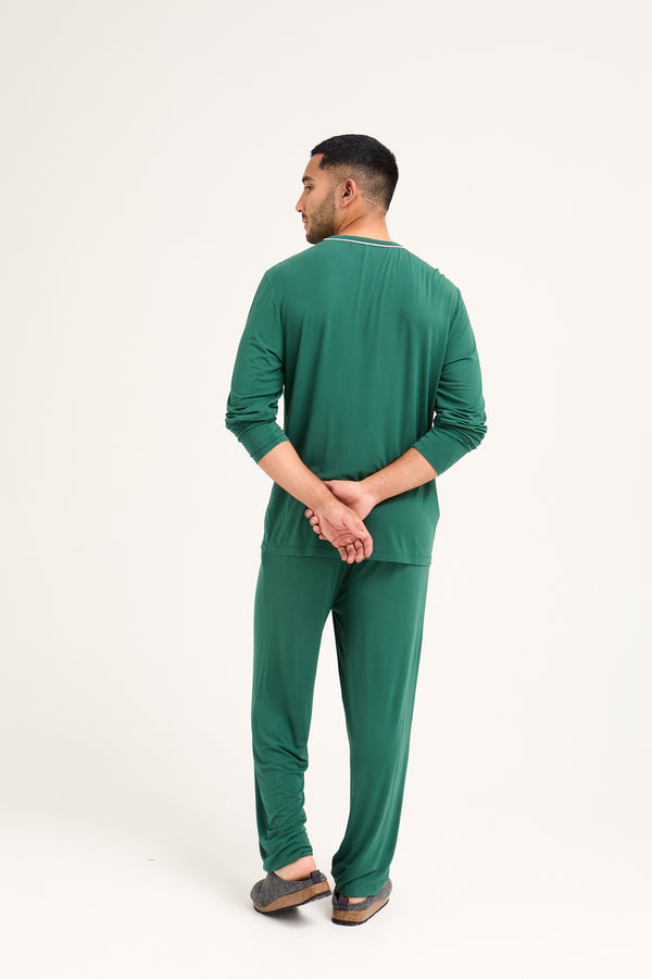 Pretty You Mister You Bamboo Pyjama Set In Green