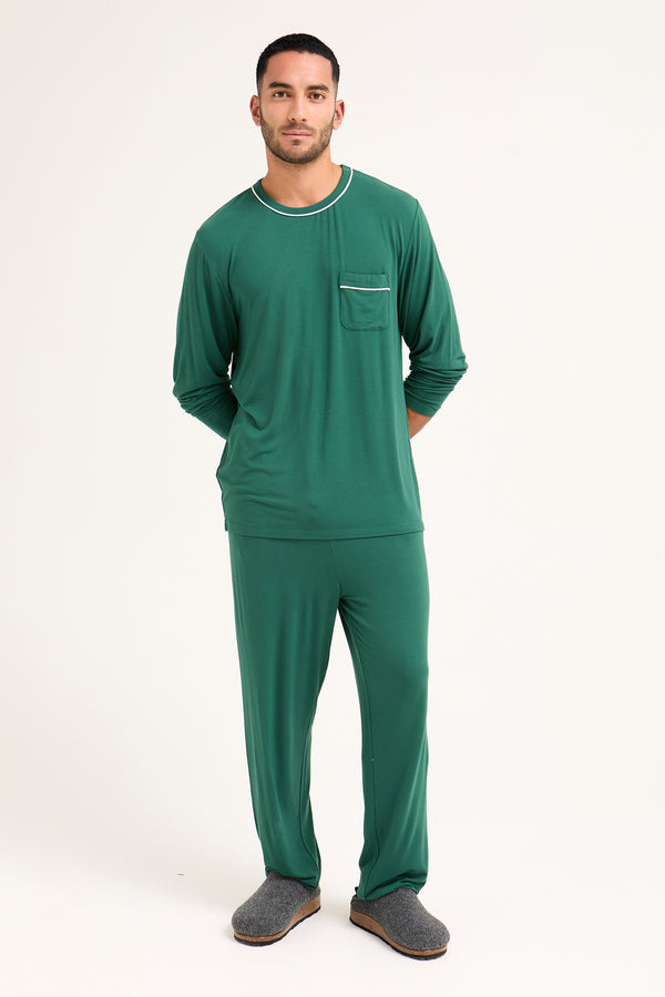 pretty you Mister You Bamboo Pyjama Set in Green