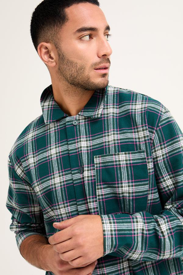 Pretty You Mister You Plaid Pyjama Set In Green