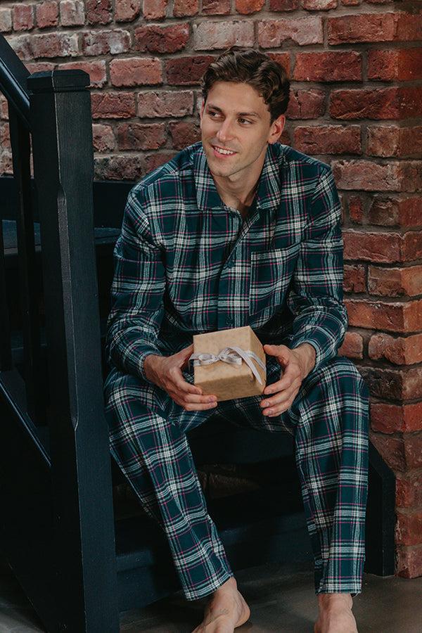 pretty you Mister You Plaid Pyjama Set in Green