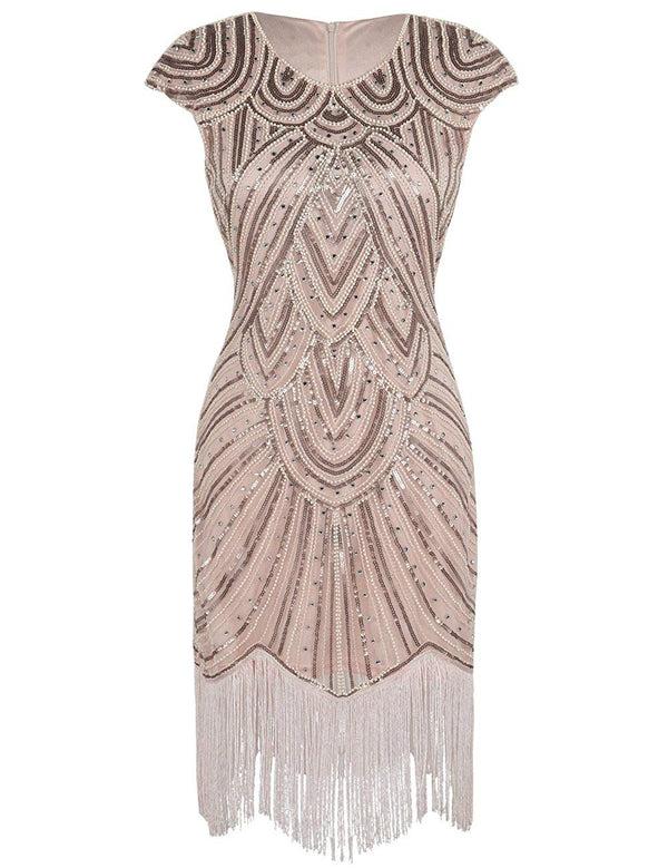 prettyguide PrettyGuide Women's 1920s Flapper Dress Crystal Sequin Embellished Fringed Gatsby Dress prettyguide PrettyGuide Women's 1920s Flapper Dress Crystal Sequin Embellished Fringed Gatsby Dress