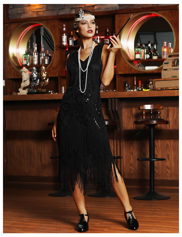 Prettyguide PrettyGuide Women's Sleeveless Roaring 20s Dress