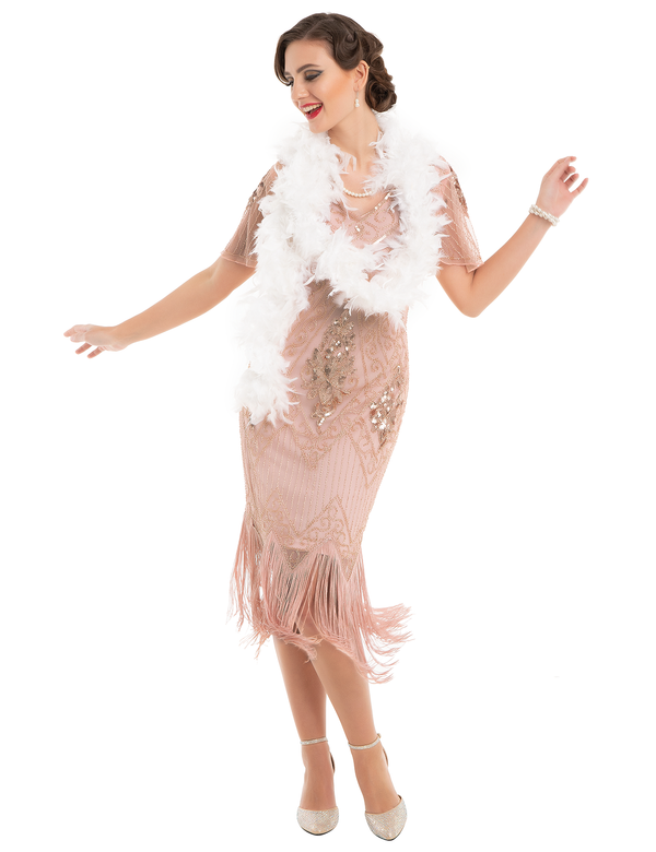Prettyguide PrettyGuide Women Short Sleeve Great Gatsby Dress