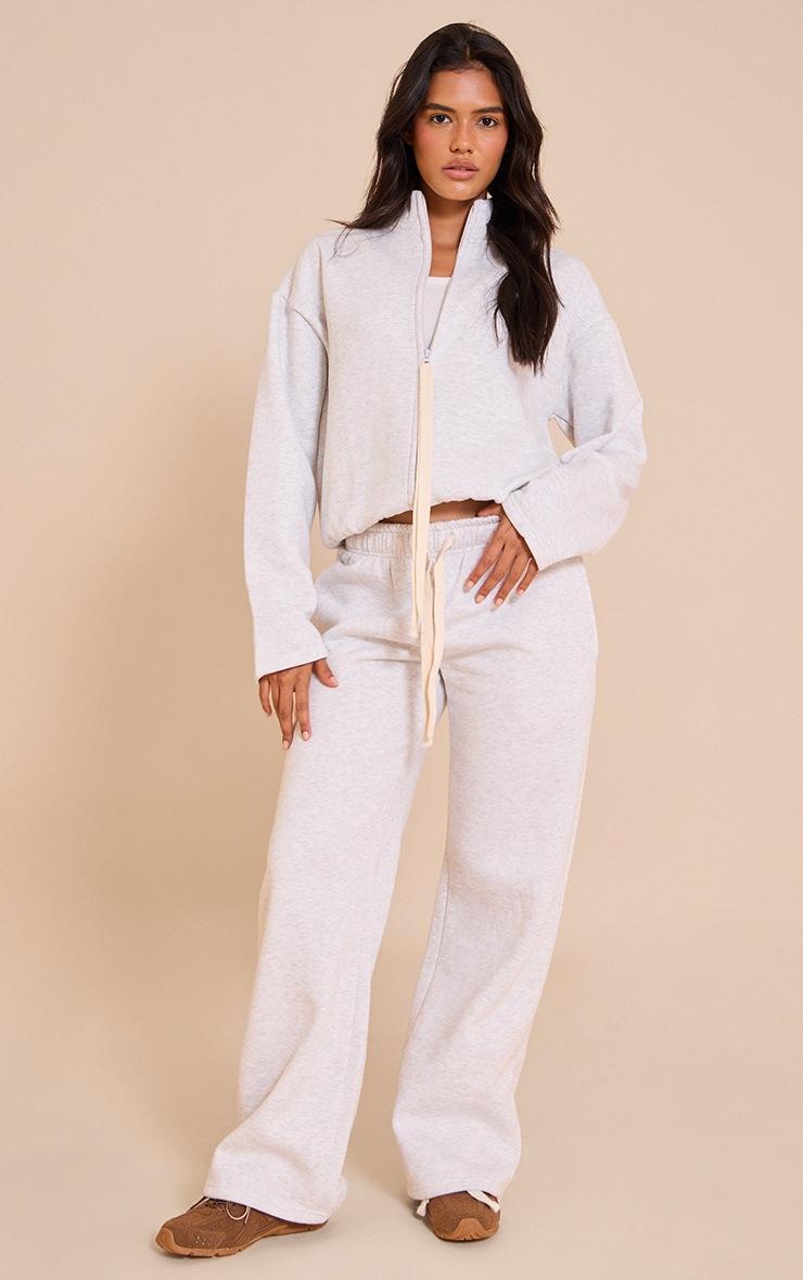 Pretty Little Thing Ash Grey Contrast Drawcord Sweatpants
