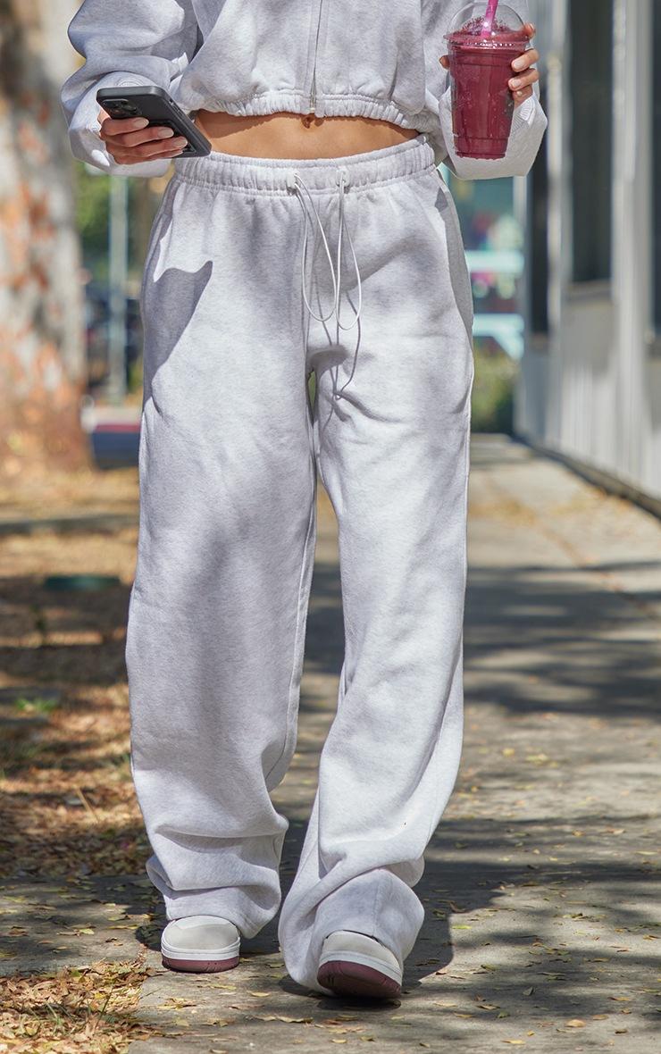 Pretty Little Thing Ash Grey Drawcord Hem Oversized Sweatpants