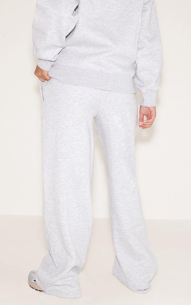 Pretty Little Thing Ash Grey Oversized Wide Leg Seam Detail Sweatpants